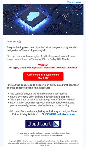 Cloud Logik email 2