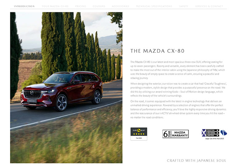 Mazda brochure design, artwork and print - 2