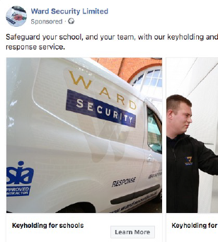 Ward Security social media advertising 2